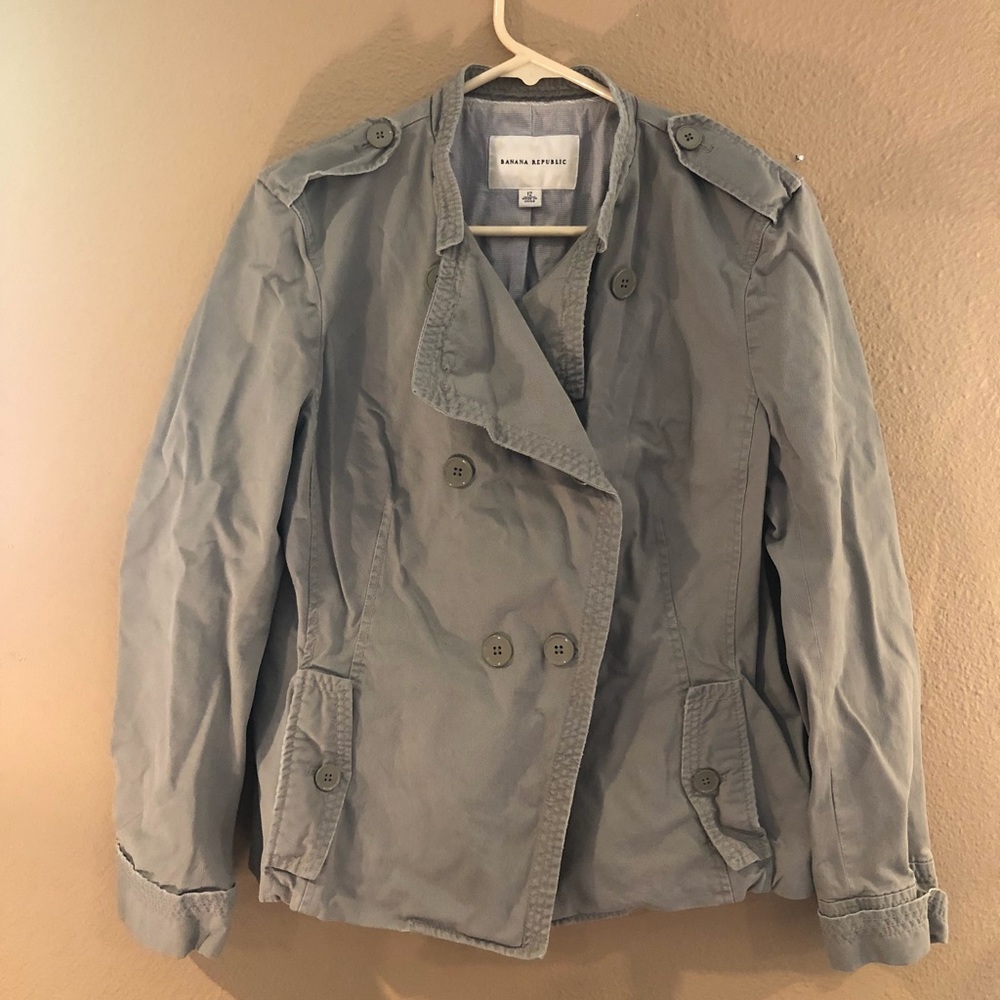 Khaki camo Banana Republic coat, size 12